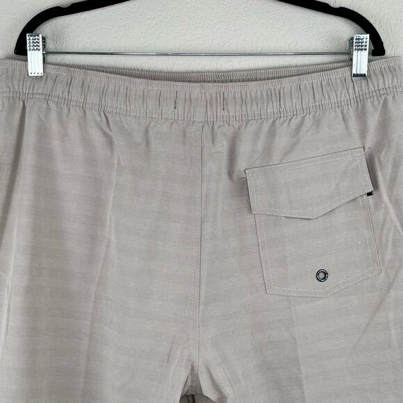 Ezekiel Tan Striped Men’s Casual 4” Elastic Drawstring Waist Board Shorts 38 NWT - Picture 8 of 12